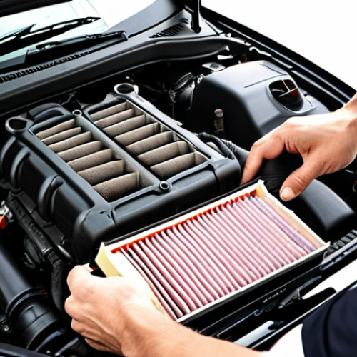 **

Prompt: Car engine being serviced, mechanic checking air filter and oil levels, highlighting importance of regular maintenance for fuel efficiency. Focus on visual clarity and professional automotive setting.

**